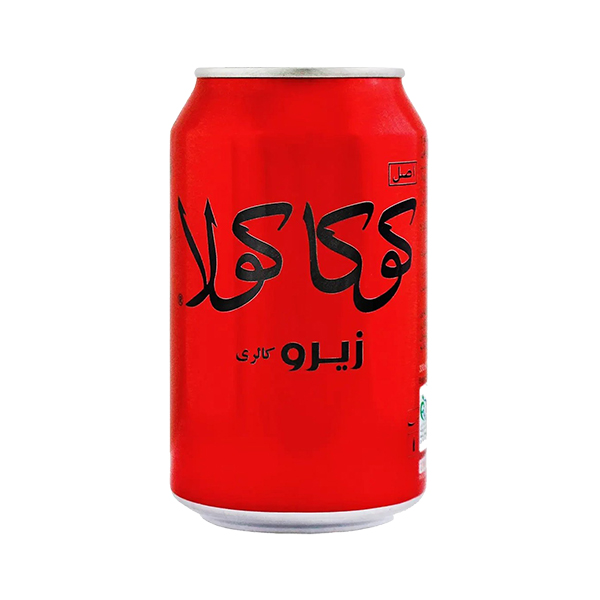 کوکولا بدون قند 500 سی سی قوطی فلزی نوشابه کوکاکولا بدون قند قوطی فلزی 500 سی سی